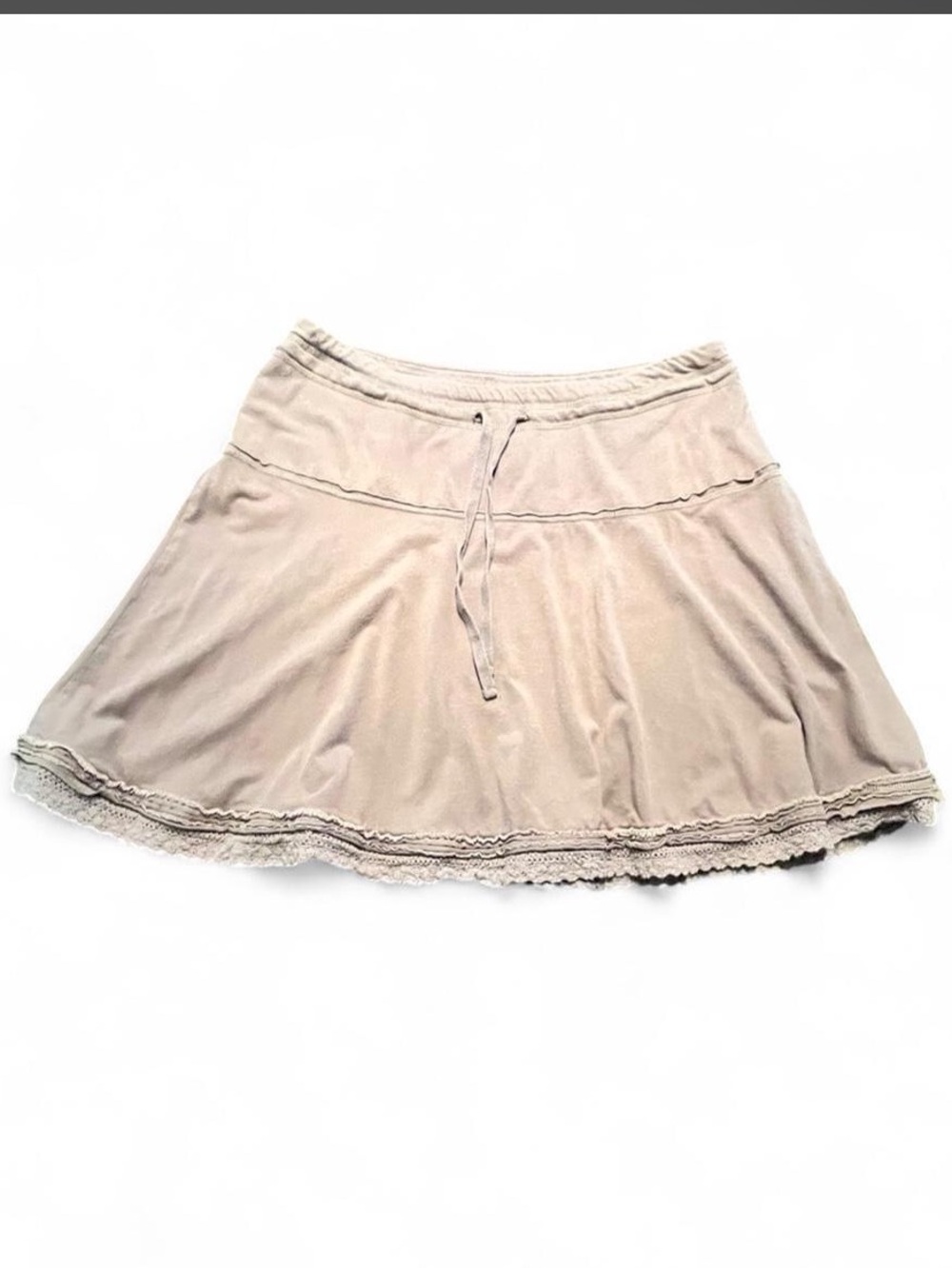 Abercrombie & Fitch brown skirt with lace trim, M